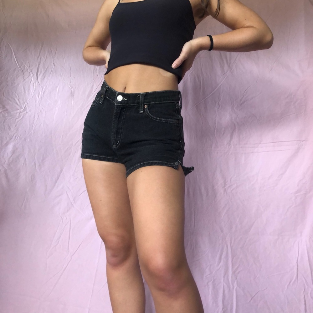 vintage PARIS BLUES BLACK JEAN SHORTS